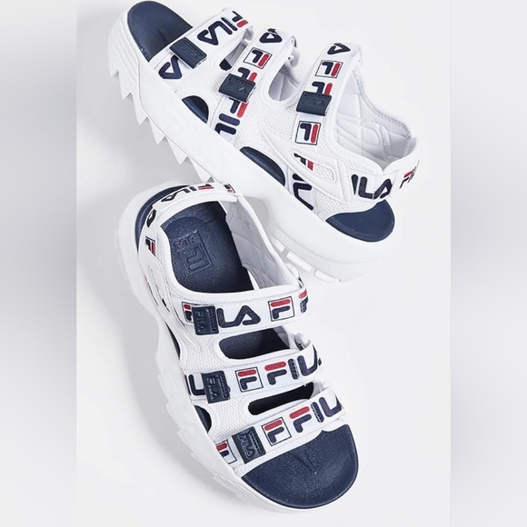 New Womens Fila Disruptor Velcro Strap Sandals Size 7 - Picture 1 of 6